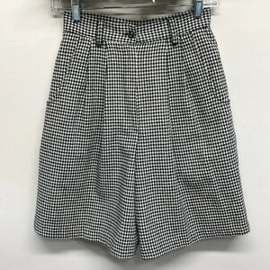Vintage Savannah Houndstooth Wool Blend Lined High Waisted Shorts 4